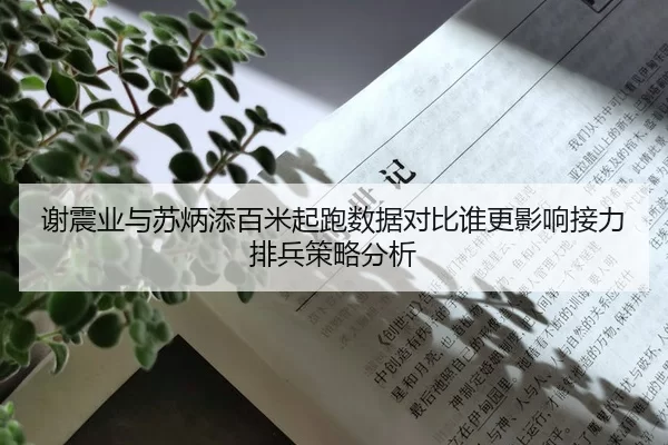 谢震业与苏炳添百米起跑数据对比谁更影响接力排兵策略分析